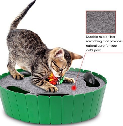 Pawaboo Interactive Cat Toy with Running Mouse — bottom and base construction detail