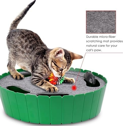 Pawaboo Interactive Cat Toy with Running Mouse — close-up of materials and construction quality