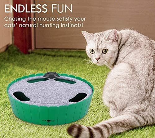 Pawaboo Interactive Cat Toy with Running Mouse — top-down angle highlighting key features