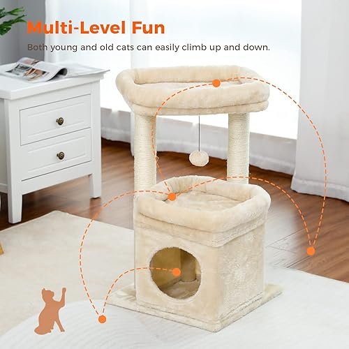 PEQULTI Cat Tree Cat Tower for Indoor Cats with — alternate color or size variant on Amazon