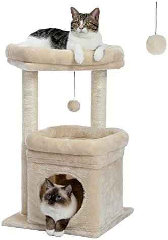 PEQULTI Cat Tree Cat Tower for Indoor Cats with — bottom and base construction detail
