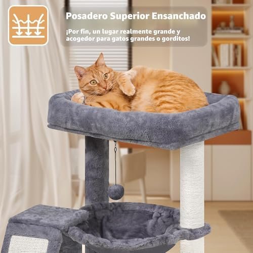 YOUPET Cat Tree with Cat Scratching Post for Indoor — bottom and base construction detail