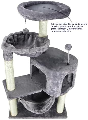YUNIQUE Cat Tree with Cat Condo and Big Hammock — alternate color or size variant on Amazon