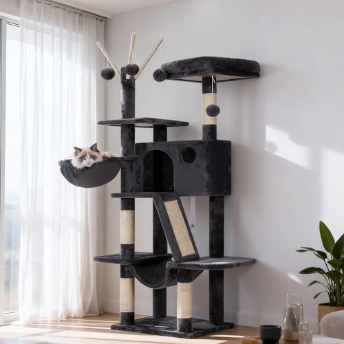 Yaheetech Large Multi-Level Cat Tree — alternate angle
