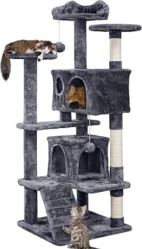 Yaheetech 54in Cat Tree — close-up of materials and construction quality