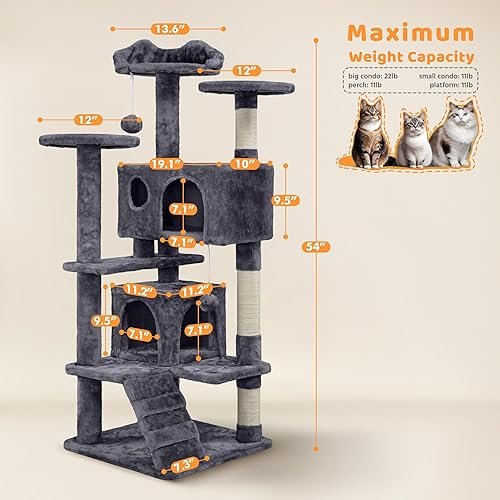 Yaheetech 54in Cat Tree — packaging and what arrives in the box