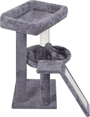 YOUPET Cat Tree with Cat Scratching Post for Indoor — shown in a real home setting for scale