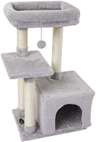 PEQULTI Small Cat Tree Tower for Large Adult Cats with — detail view