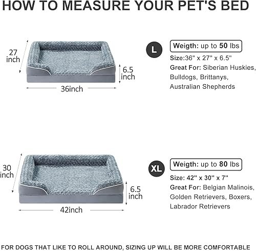 WNPETHOME Dog Beds for Large Sized Dogs — close-up of materials and construction quality