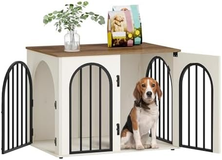 XL Dog Kennel Furniture,39.4 Inch Farmhouse Crate — main product photo from Amazon listing (ASIN B0DT3WTTR1)