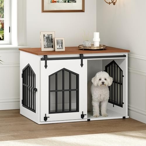 XL Dog Kennel Furniture,39.4 Inch Farmhouse Crate — detail view