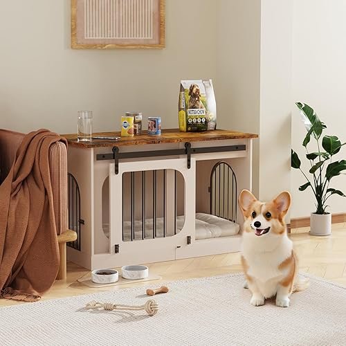 XL Dog Kennel Furniture,39.4 Inch Farmhouse Crate — bottom and base construction detail