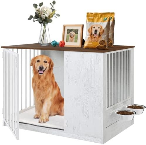 XL Dog Kennel Furniture,39.4 Inch Farmhouse Crate — alternate angle