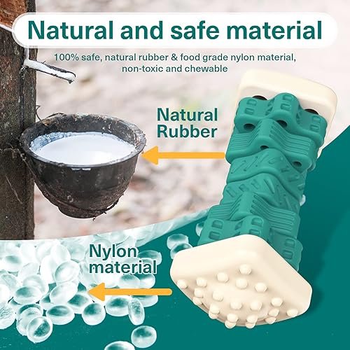 Pceotllar Indestructible Dog Chew Toys, Interactive — close-up of materials and construction quality