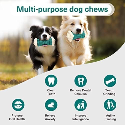 Pceotllar Indestructible Dog Chew Toys, Interactive — texture and fabric close-up