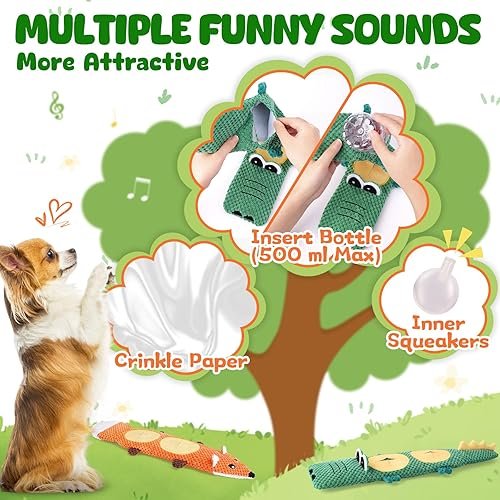 XIUGOAL Dog Toys for Aggressive Chewers — side view showing full product dimensions