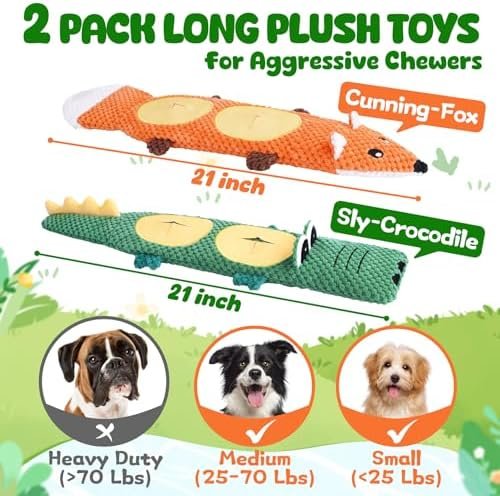 XIUGOAL Dog Toys for Aggressive Chewers — top-down angle highlighting key features