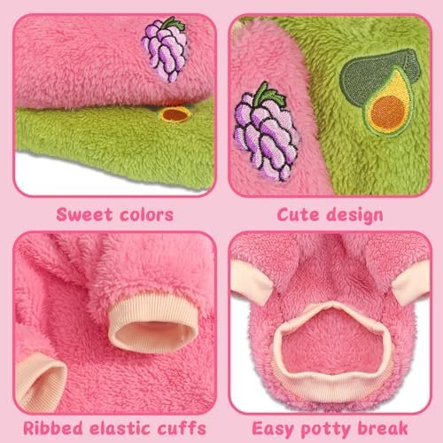 XXS Dog Sweaters for Small Dogs Girl — top-down angle highlighting key features