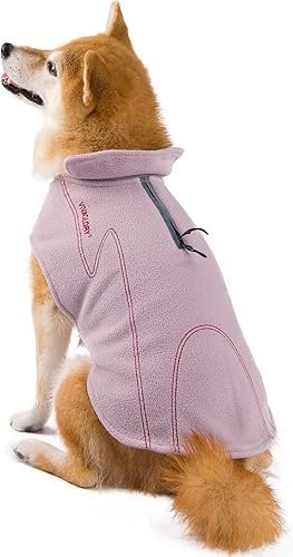 VIVAGLORY Dog Fleece Coat Warm Jacket with Hook and — texture and fabric close-up