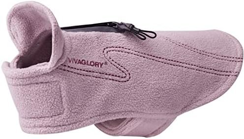 VIVAGLORY Dog Fleece Coat Warm Jacket with Hook and — bottom and base construction detail
