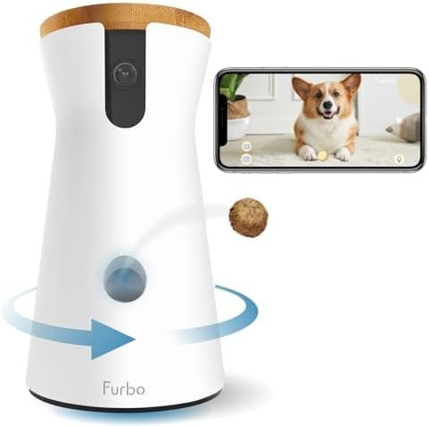Pet Camera Treat Dispenser [1-Year Trial: Cloud + AI — main product photo from Amazon listing (ASIN B0FVM9Q4F6)