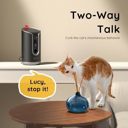 Pet Camera Treat Dispenser [1-Year Trial: Cloud + AI — alternate color or size variant on Amazon