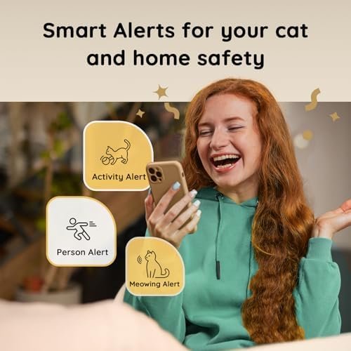 Pet Camera Treat Dispenser [1-Year Trial: Cloud + AI — texture and fabric close-up