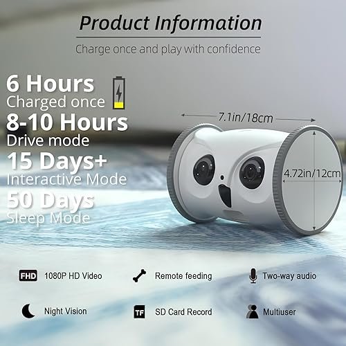 Owl Robot,Pet Camera Treat Dispenser Interactive Toy — packaging and what arrives in the box