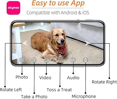 Petalk AI II Dog Camera Automatic Treat Dispenser — lifestyle photo