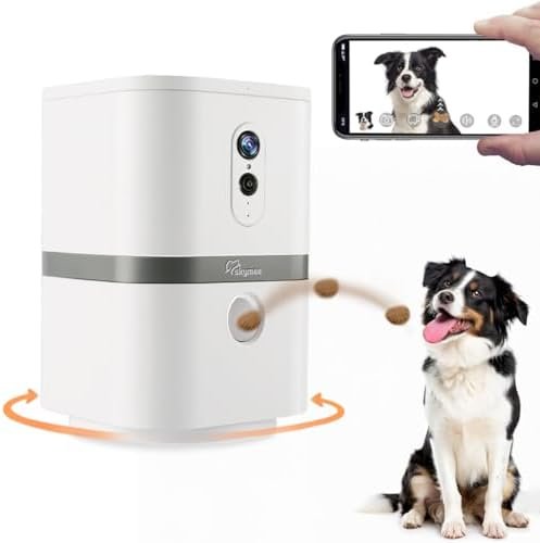 Petalk AI II Dog Camera Automatic Treat Dispenser — top-down angle highlighting key features