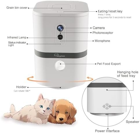Petalk AI II Dog Camera Automatic Treat Dispenser — bottom and base construction detail
