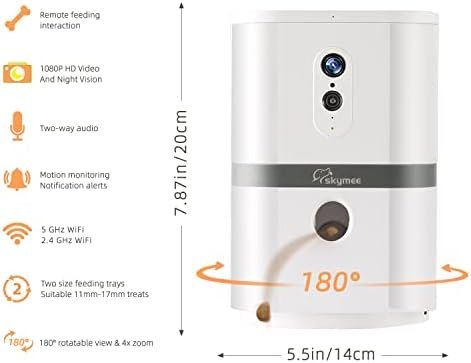Petalk AI II Dog Camera Automatic Treat Dispenser — top-down angle highlighting key features