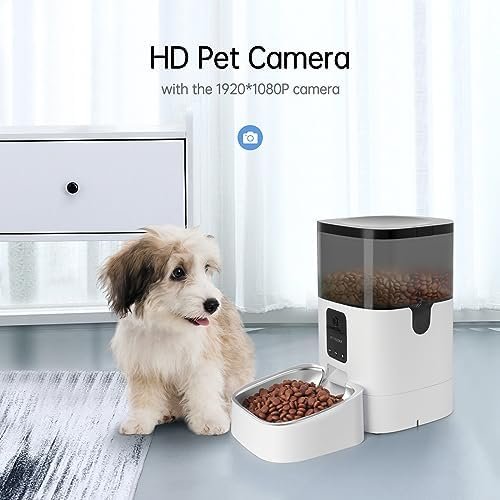 Pet Camera Treat Dispenser — top-down angle highlighting key features