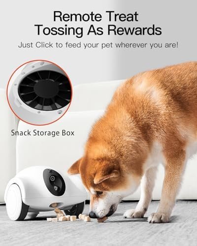 Pet Camera with Phone App — top-down angle highlighting key features