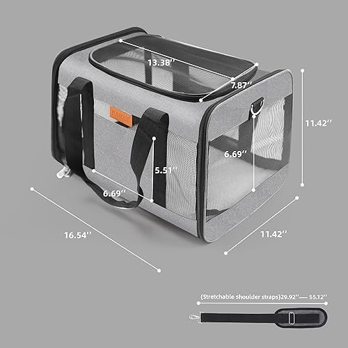 YUNIQUE Soft-Sided Cat & Dog Carrier for Pets Up to 15 — detail view
