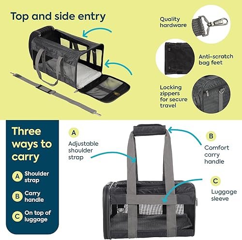 Sherpa Original Deluxe Travel Pet Carrier, Airline — alternate angle