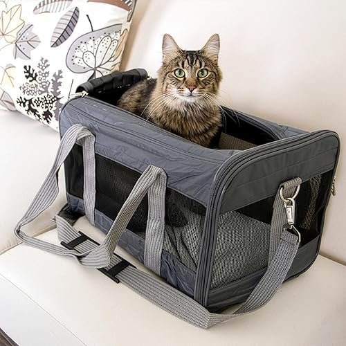 Sherpa Original Deluxe Travel Pet Carrier, Airline — close-up of materials and construction quality
