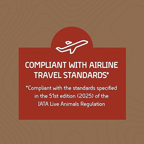 SportPet Airline Compliant X-LARGE 32.25" Travel Dog — side view showing full product dimensions