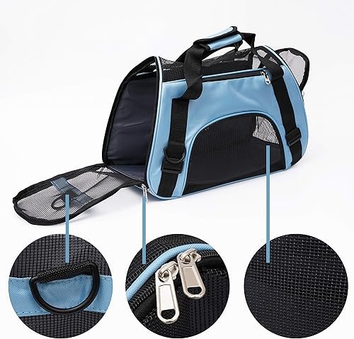 Pet Carrier Soft-Sided Carriers for Cat Carriers Dog — side view showing full product dimensions