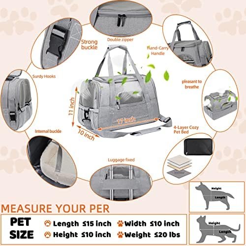 Pet Carrier Bag Airline Approved Up for Cats and Dogs — alternate color or size variant on Amazon