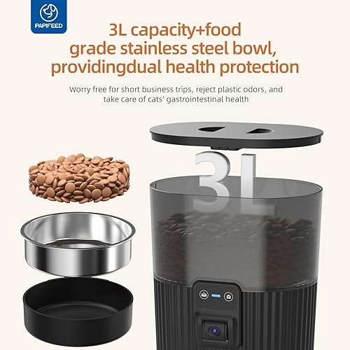 PAPIFEED Automatic Cat Feeder with Camera with 84 — alternate color or size variant on Amazon