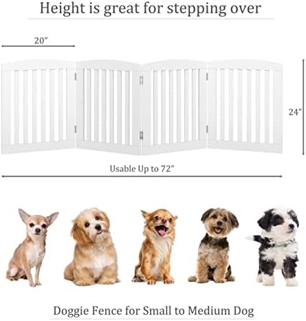 PAWLAND Wooden Freestanding Foldable Pet Gate for Dogs — texture and fabric close-up