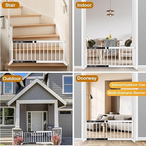 White Metal Dog Gate for Small Dogs — lifestyle photo