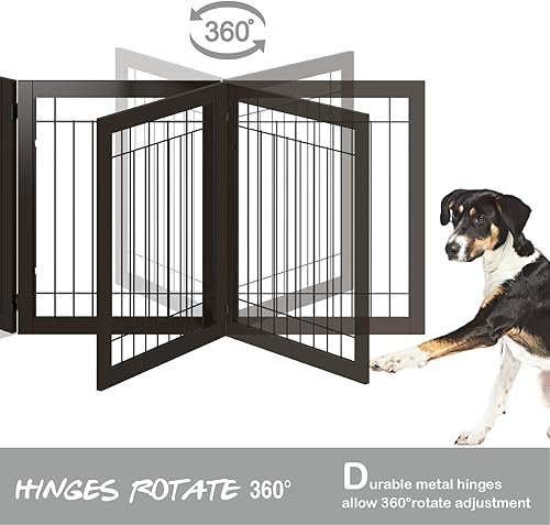 PAWLAND 72” Extra Wide Dog Gate for The House — close-up of materials and construction quality