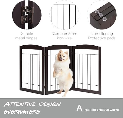 PAWLAND 72” Extra Wide Dog Gate for The House — shown in a real home setting for scale