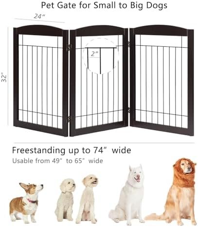 PAWLAND 72” Extra Wide Dog Gate for The House — bottom and base construction detail