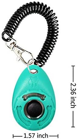 OYEFLY Dog Training Clicker with Wrist Strap Durable — top-down angle highlighting key features