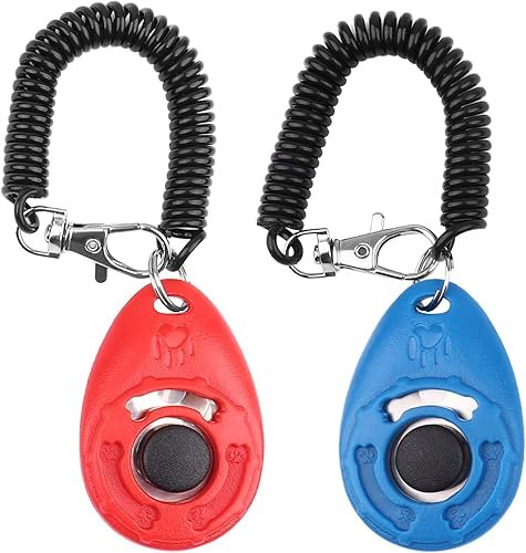 OYEFLY Dog Training Clicker with Wrist Strap Durable — texture and fabric close-up