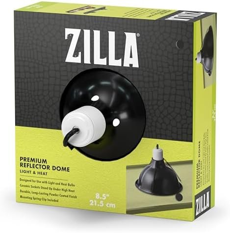 Zilla Pet Reptile Premium Heat Lamp Reflector Dome — bottom and base construction detail