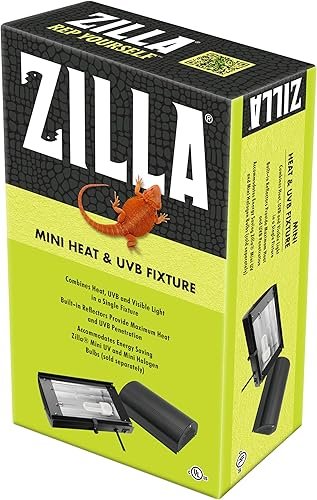 Zilla Reptile Terrarium Enclosure Mini Heat & UVB — top-down angle highlighting key features